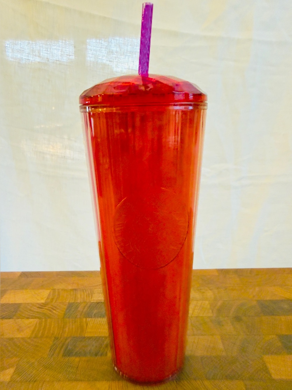 Starbucks Summer 2024 Orange Pink Iridescent Kaleidoscope Dome Tumbler, 24 oz